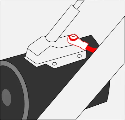 Starter lug and power wire
